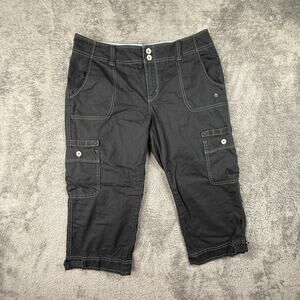 Y2K Levi's Capri Cargo Pants Black Womens 8 Crafted with Pride SF 100% Cotton